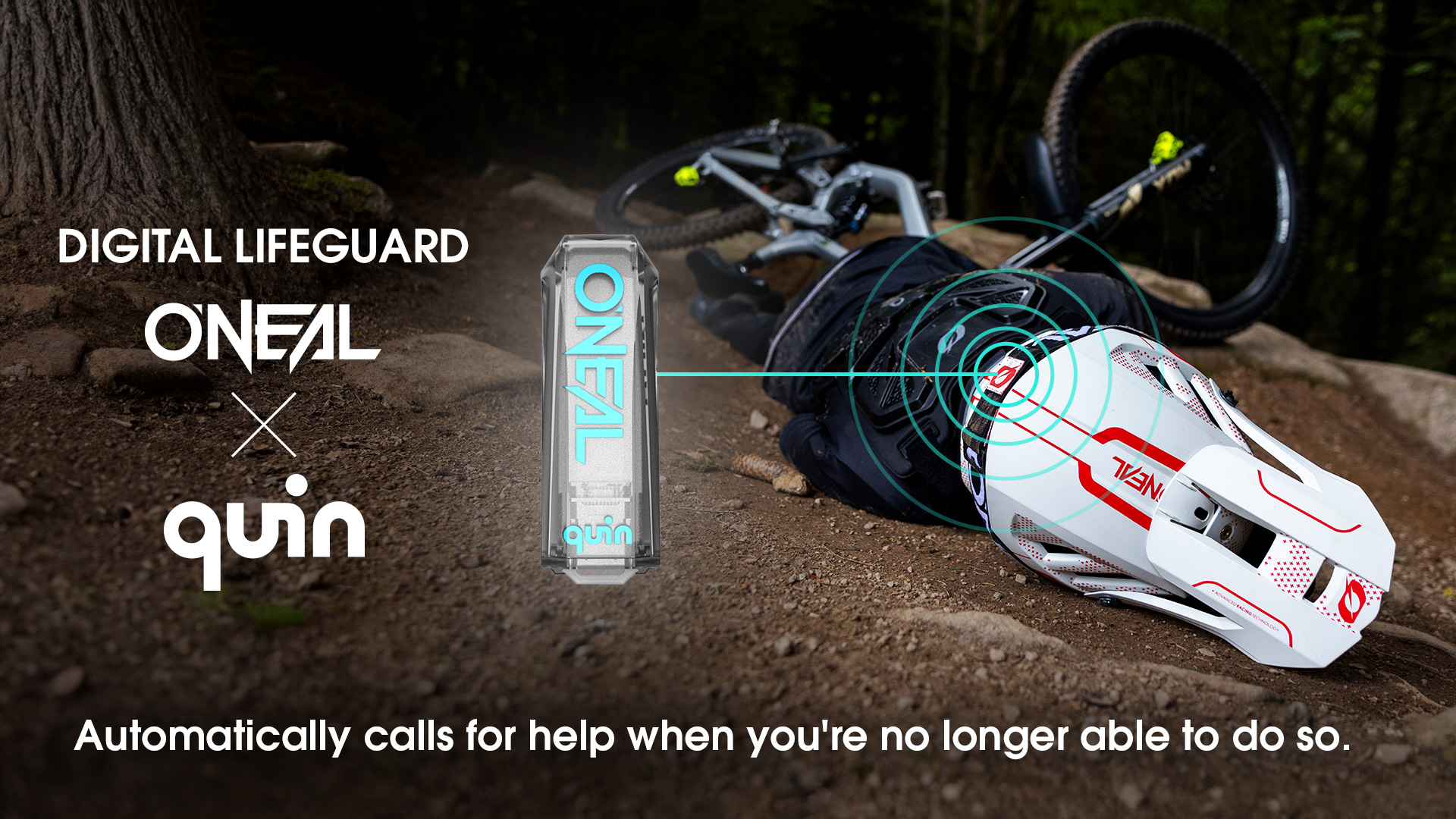 The QUIN system automatically calls for help when you're no longer able to do so.